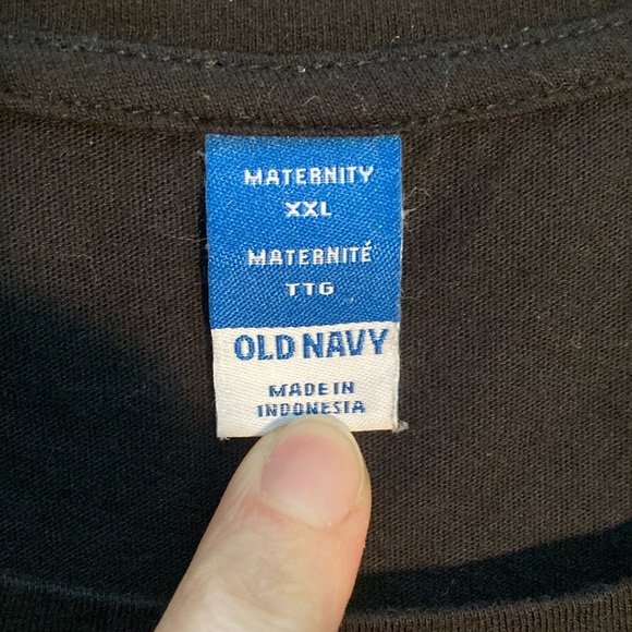 Old Navy Maternity Black Oversized Short Sleeve Top - Picture 2 of 10
